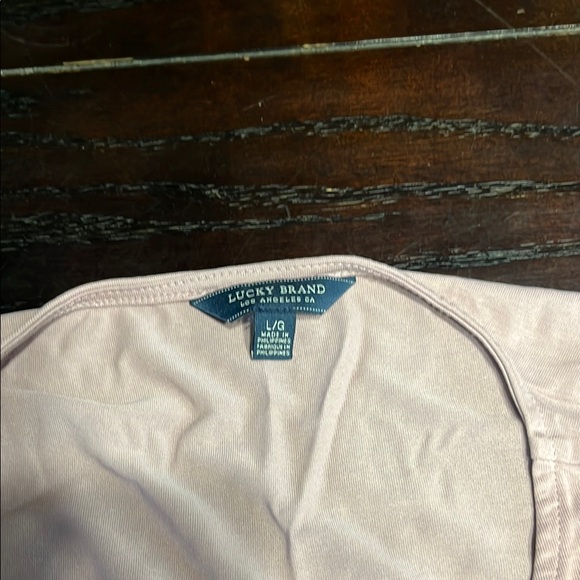 Lucky Brand Pink Ruched Long Sleeve Blouse - Picture 2 of 2